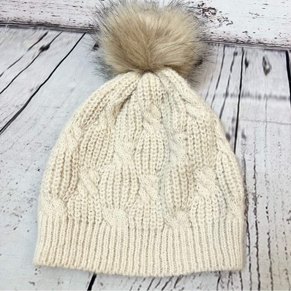 A New Day Pom Beanie Cream/tan